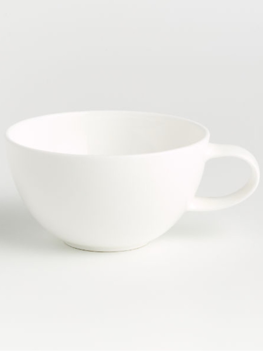 New! Crate&Barrel White Bone China 12-Oz. Cup